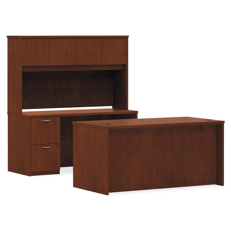Medium Cherry Laminate Bow Front Desk Shell O20502