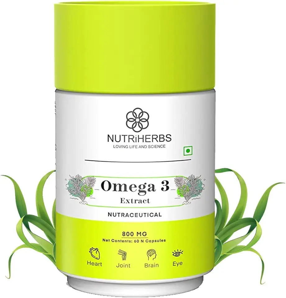 Omega 3 Capsule with DHA Algae Extract & EPA 800mg 60 Capsules P166