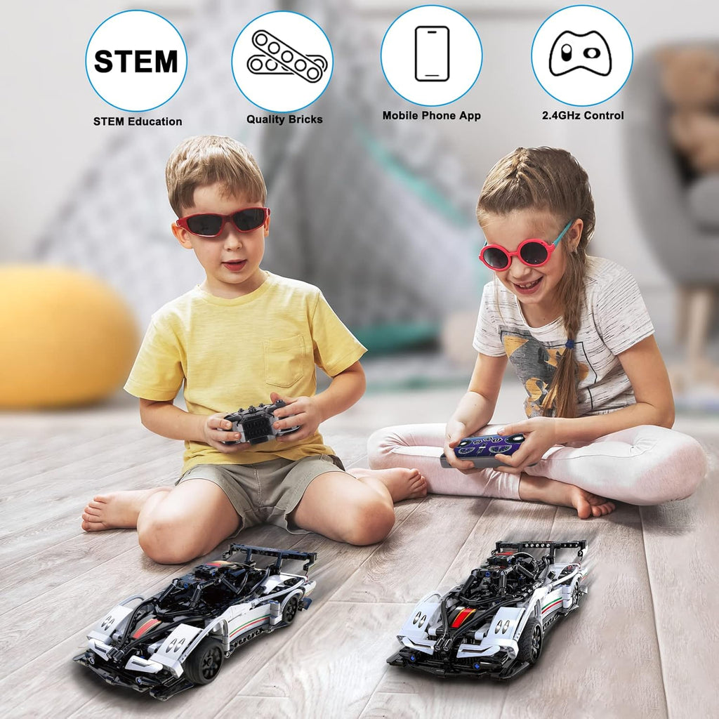 Rechargeable RC & APP Controlled Model Car Building Kit G31422